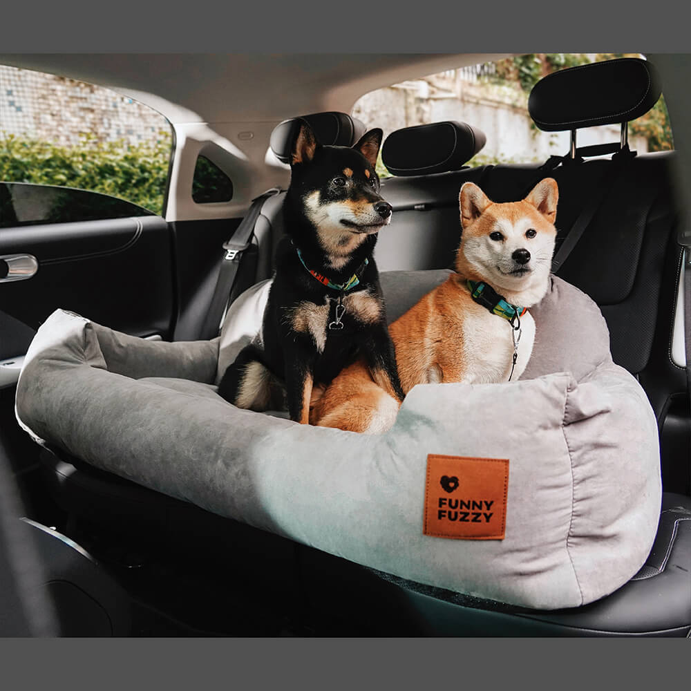 Dog Car Seat for Medium Large Dogs with Safety Harness