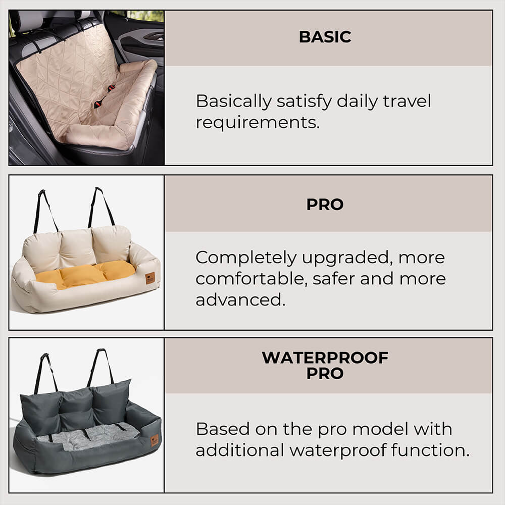 Dog Car Seat for Medium Large Dogs with Safety Harness