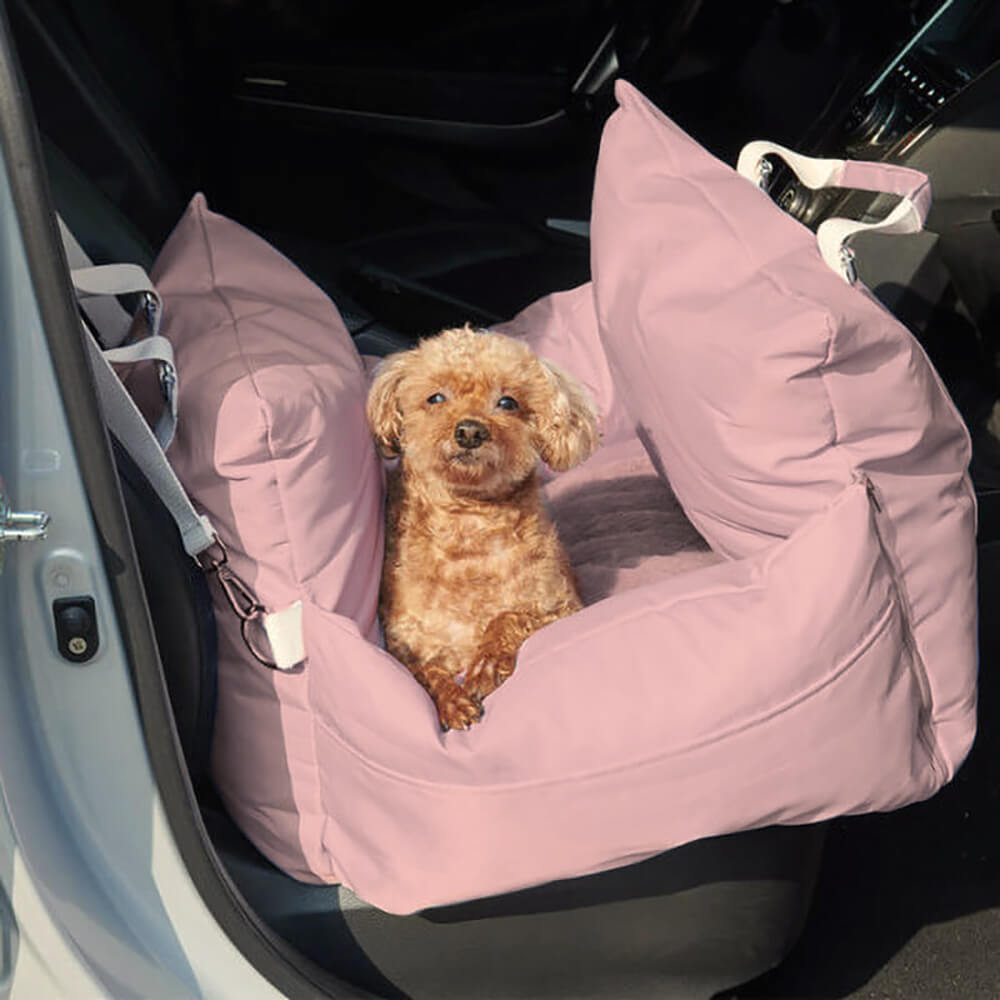 Waterproof Oxford Dog Car Seat Bed with Safety Pillows