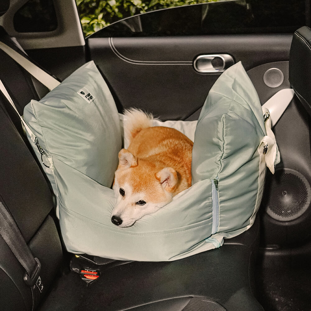 Waterproof Oxford Dog Car Seat Bed with Safety Pillows