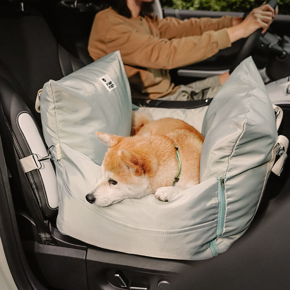 Waterproof Oxford Dog Car Seat Bed with Safety Pillows