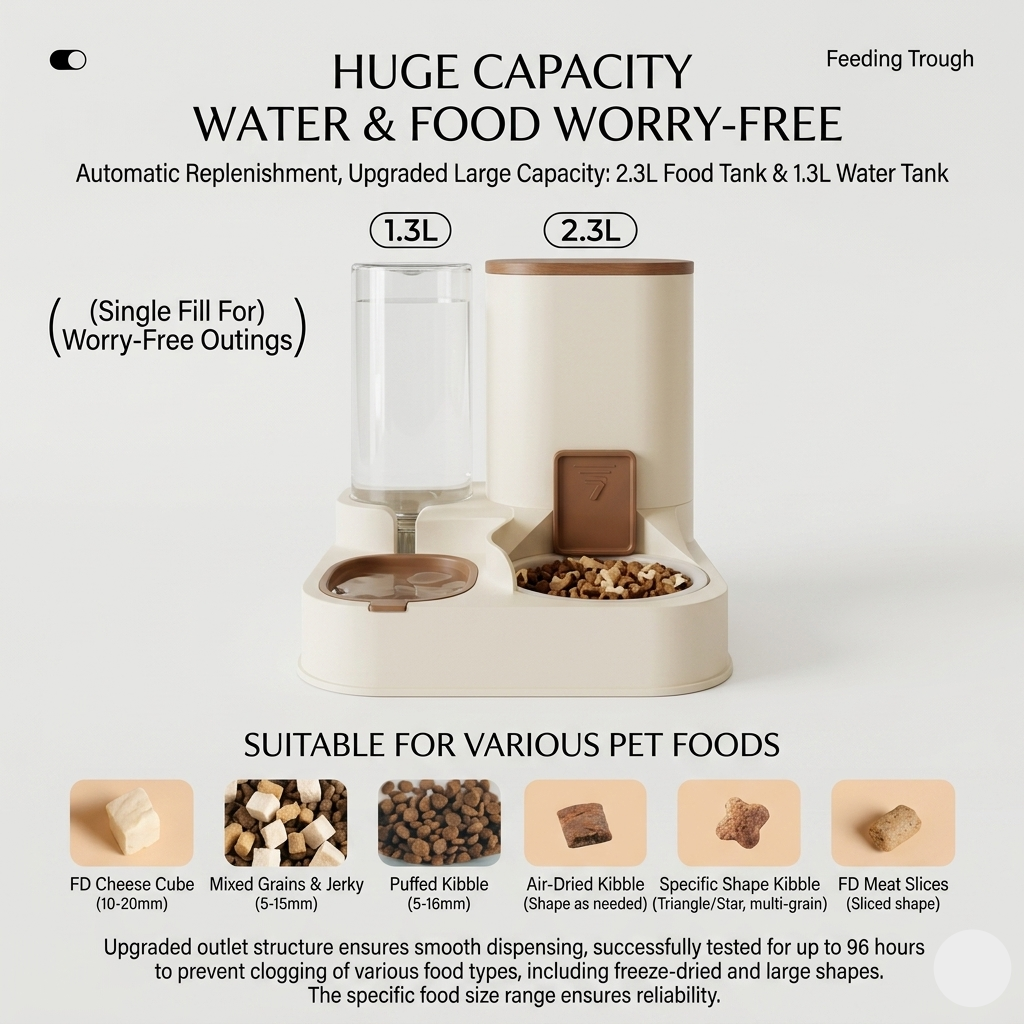 Gravity Auto Feeder & Water Station for Cats & Dogs