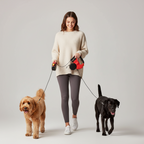 Dual Dog Leash with 360° Anti-Tangle Rotation | Retractable
