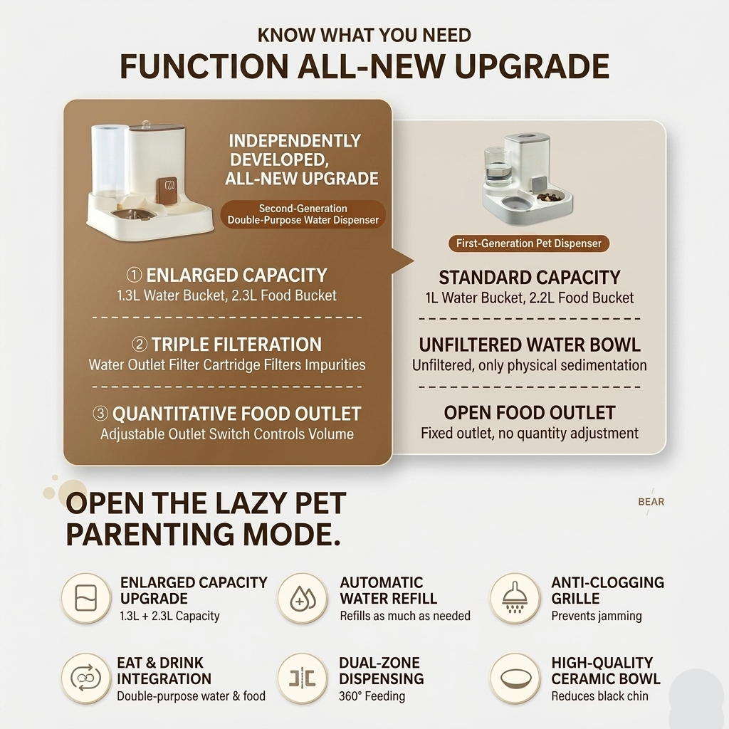 Gravity Auto Feeder & Water Station for Cats & Dogs