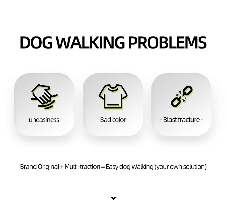 Heavy Duty Hands Free Dog Leash with Extra Handle – No Pull