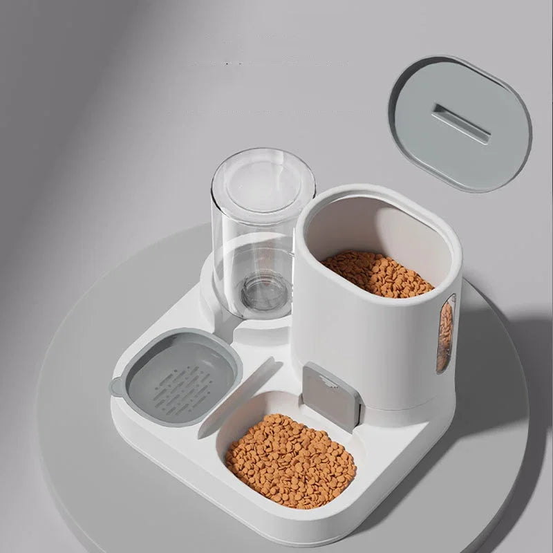 Dual Pet Food and Water Bowl – Large Capacity Feeding Station for Dogs and Cats