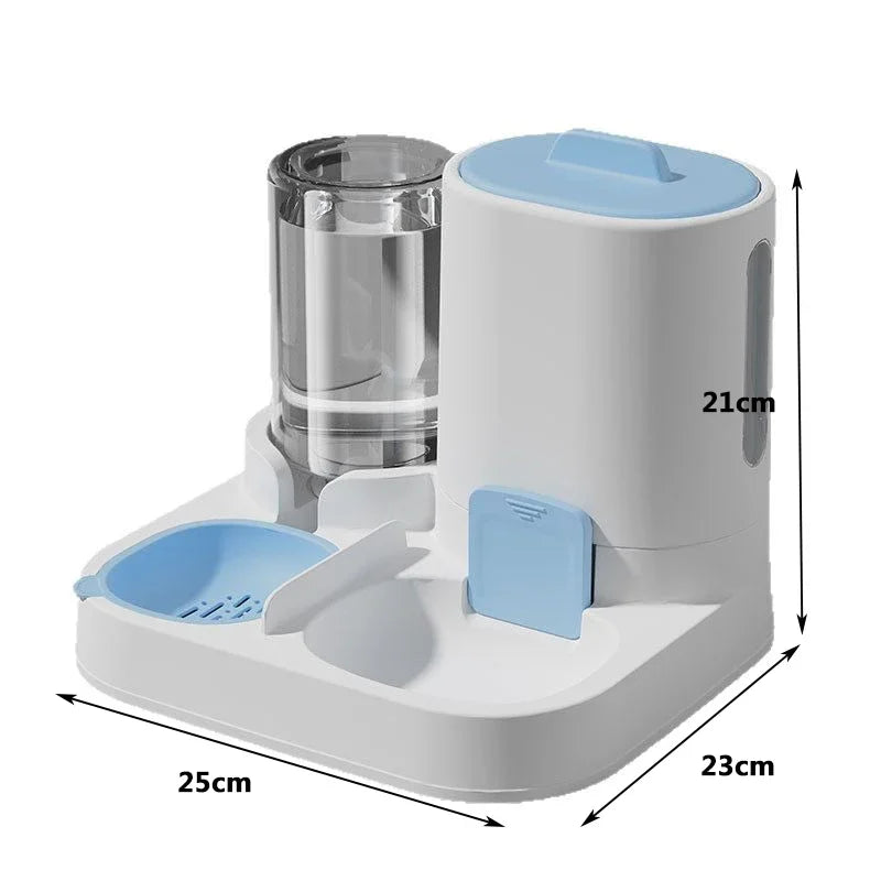 Dual Pet Food and Water Bowl – Large Capacity Feeding Station for Dogs and Cats