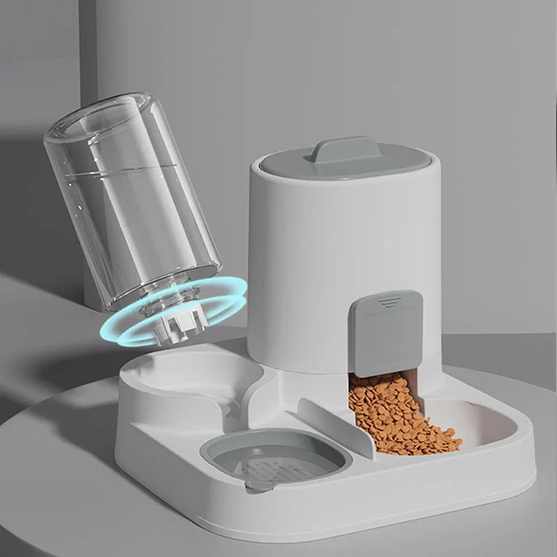 Dual Pet Food and Water Bowl – Large Capacity Feeding Station for Dogs and Cats