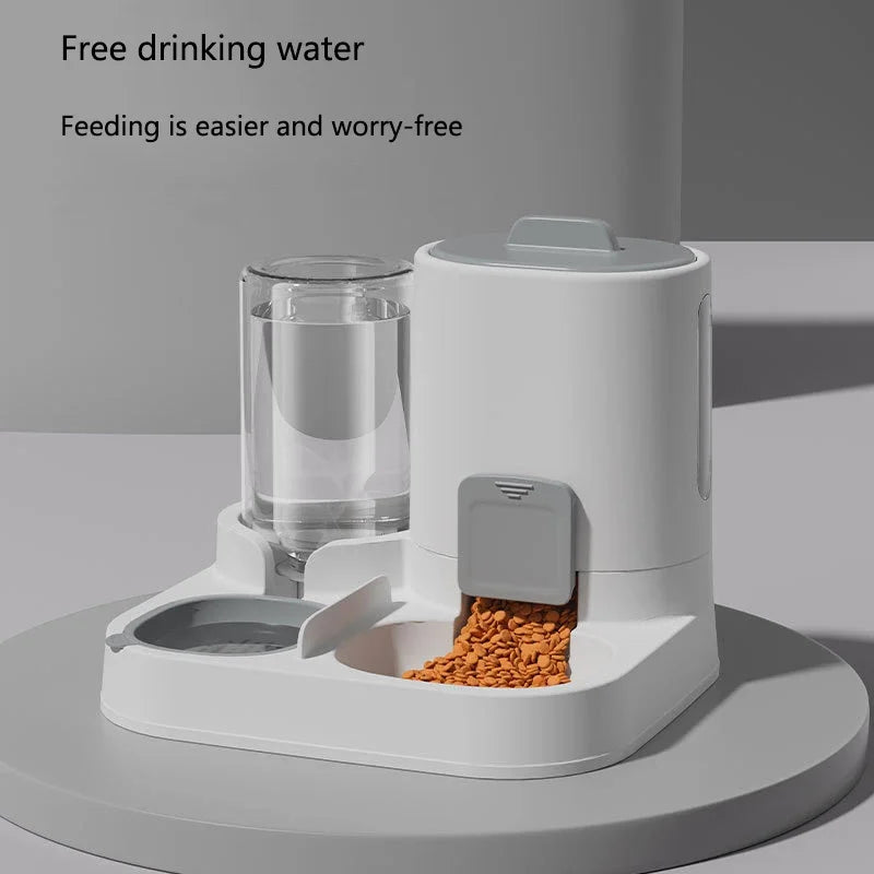 Dual Pet Food and Water Bowl – Large Capacity Feeding Station for Dogs and Cats