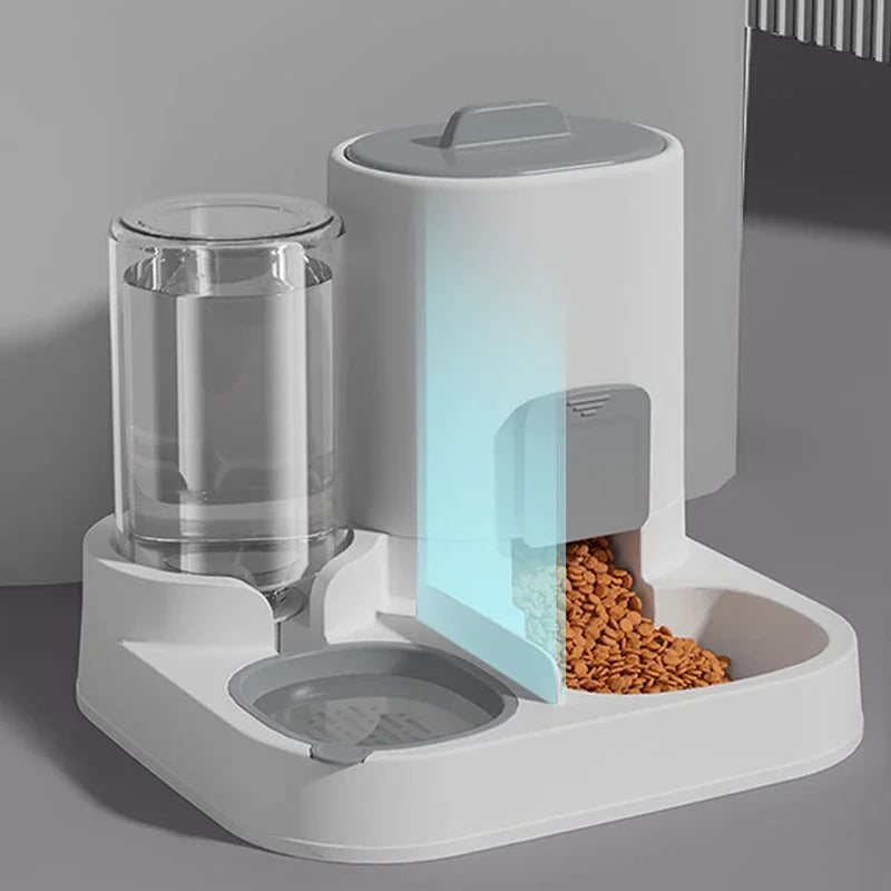 Dual Pet Food and Water Bowl – Large Capacity Feeding Station for Dogs and Cats