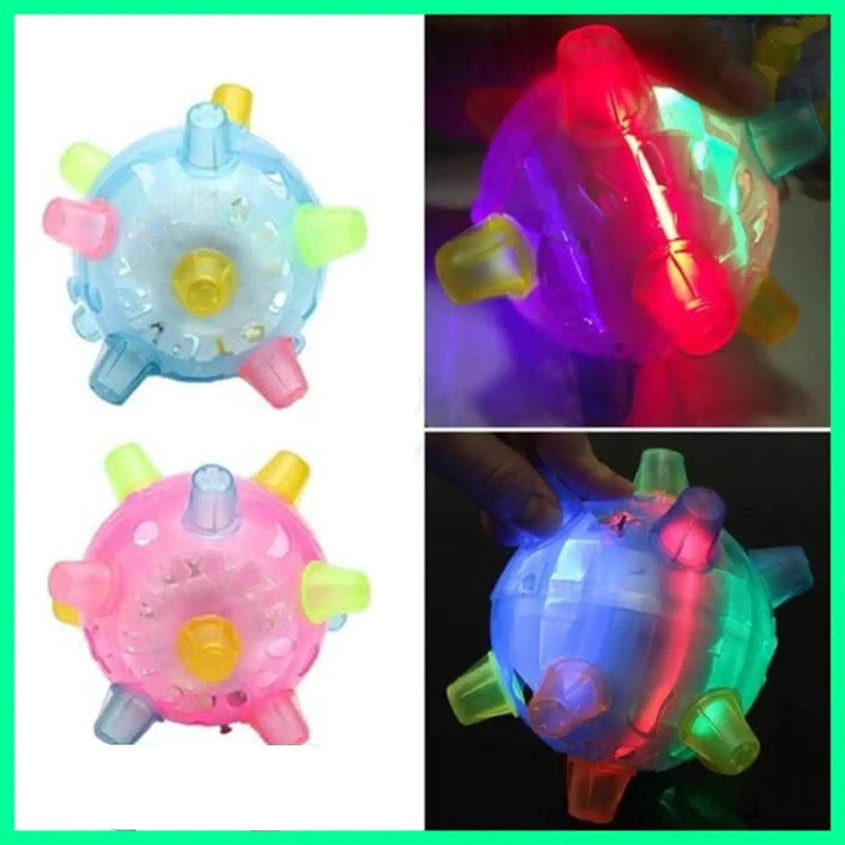 Interactive Rolling Ball Dog Toy with LED Lights & Music