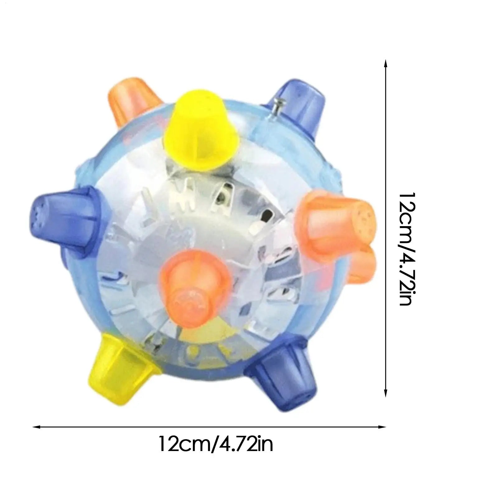 Interactive Rolling Ball Dog Toy with LED Lights & Music