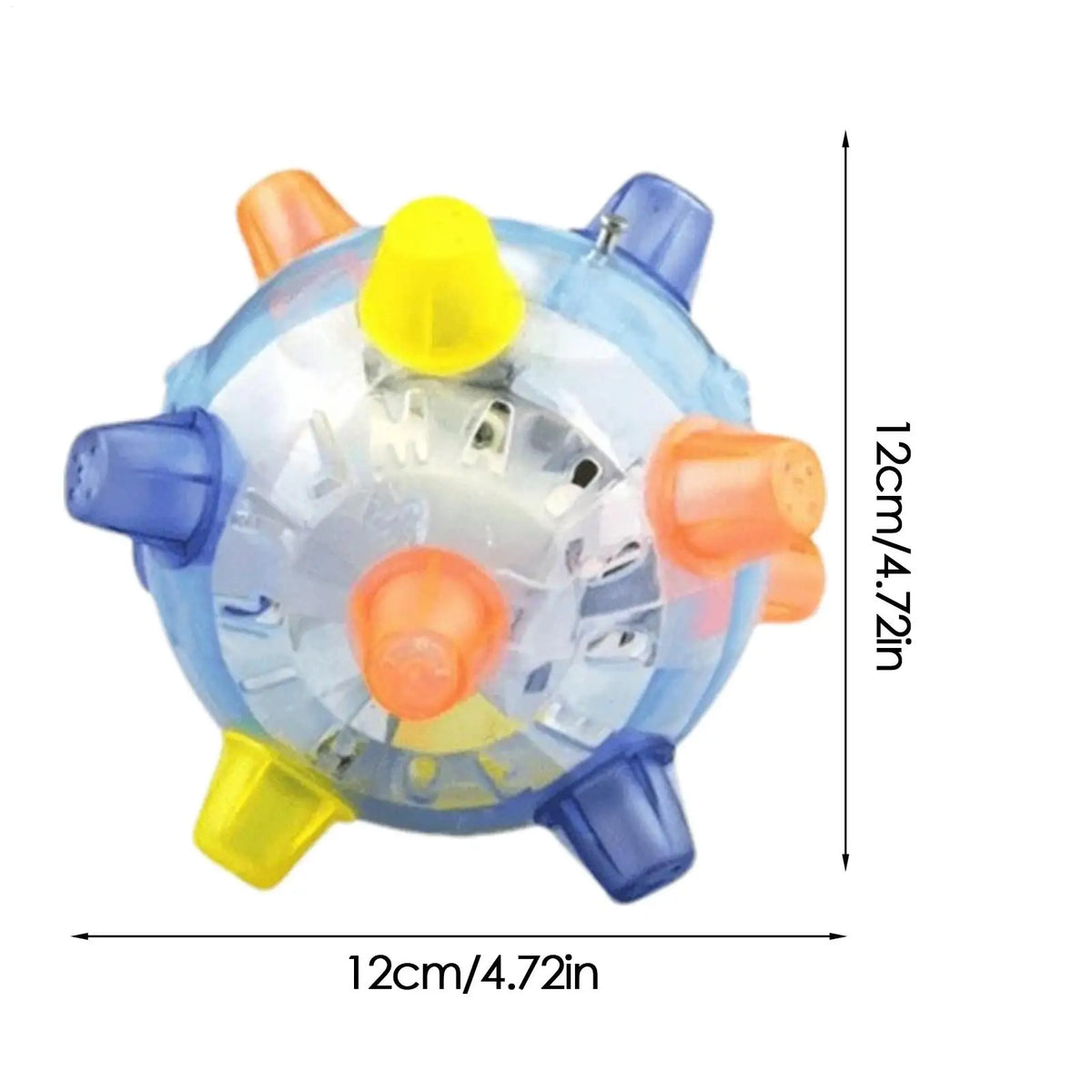 Interactive Rolling Ball Dog Toy with LED Lights & Music