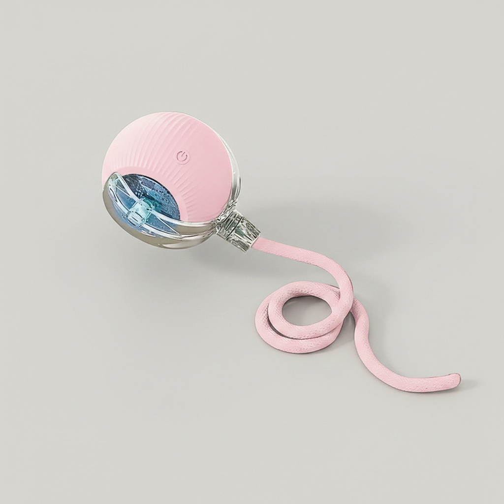 Smart Auto-Wake Ball Cat Toy – USB Rechargeable Interactive