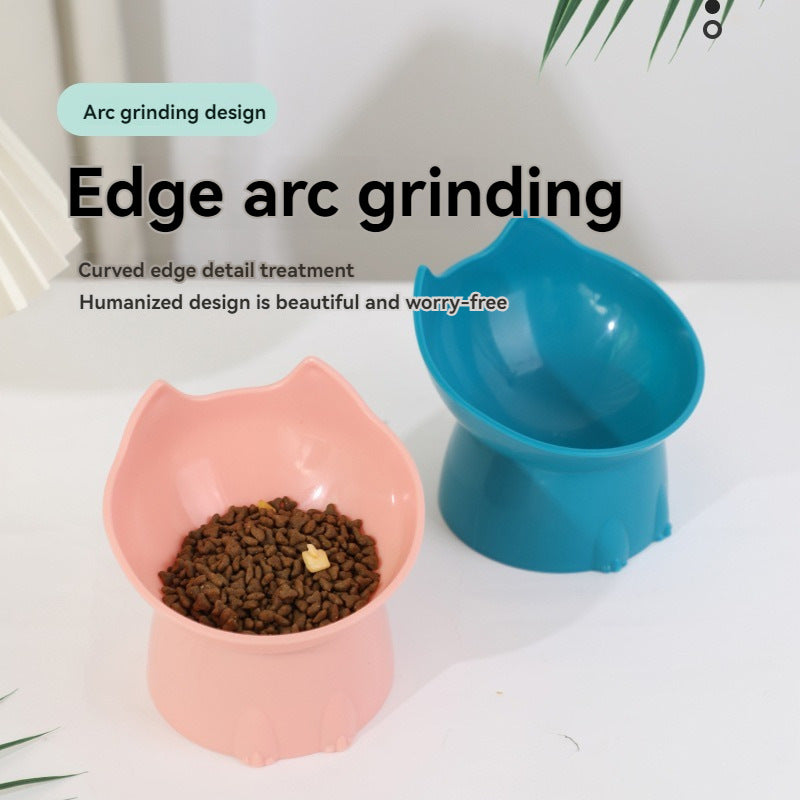 Raised Ergonomic Pet Bowl for Cats & Small Dogs