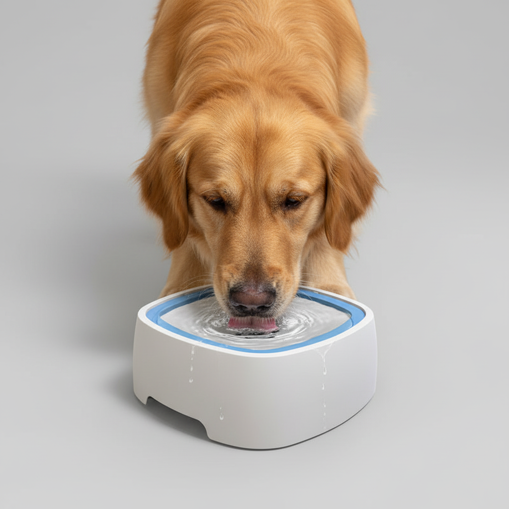 Slow Water Feeder Bowl for Dogs – Floating Plate Design