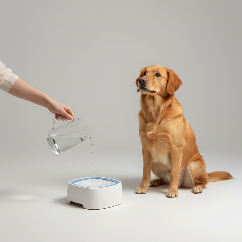Slow Water Feeder Bowl for Dogs – Floating Plate Design