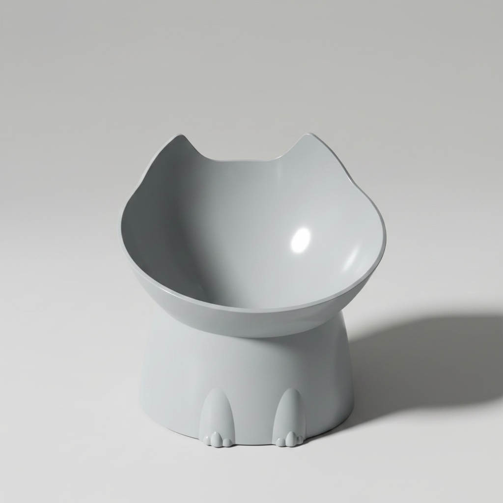 Raised Ergonomic Pet Bowl for Cats & Small Dogs