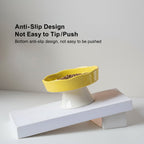 Ceramic Elevated Slow Feeder Bowl for Dogs & Cats