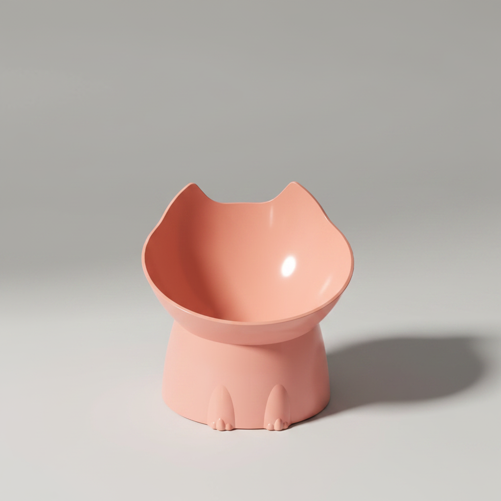 Raised Ergonomic Pet Bowl for Cats & Small Dogs