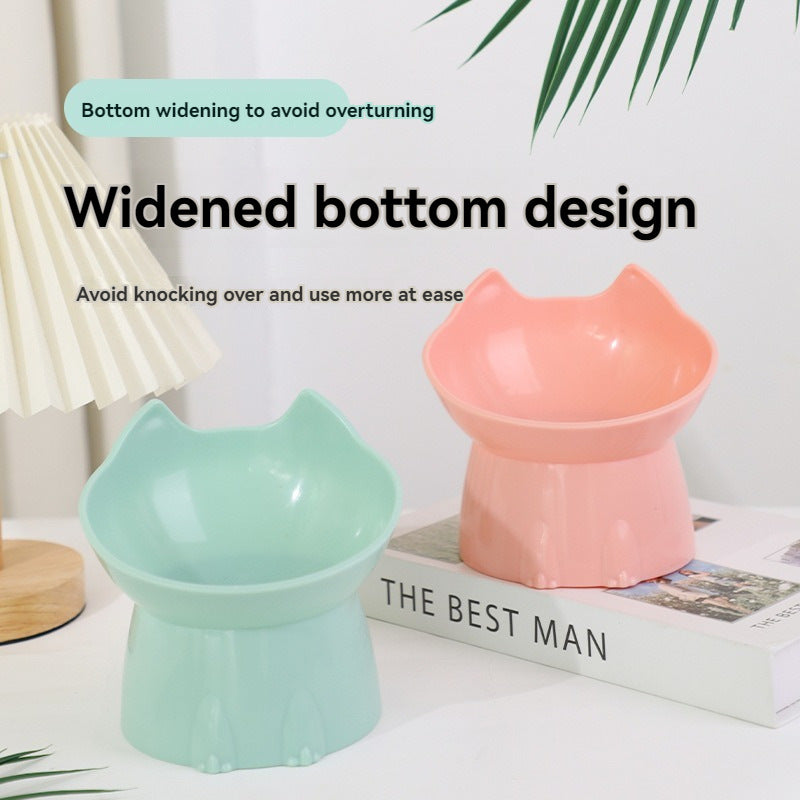 Raised Ergonomic Pet Bowl for Cats & Small Dogs