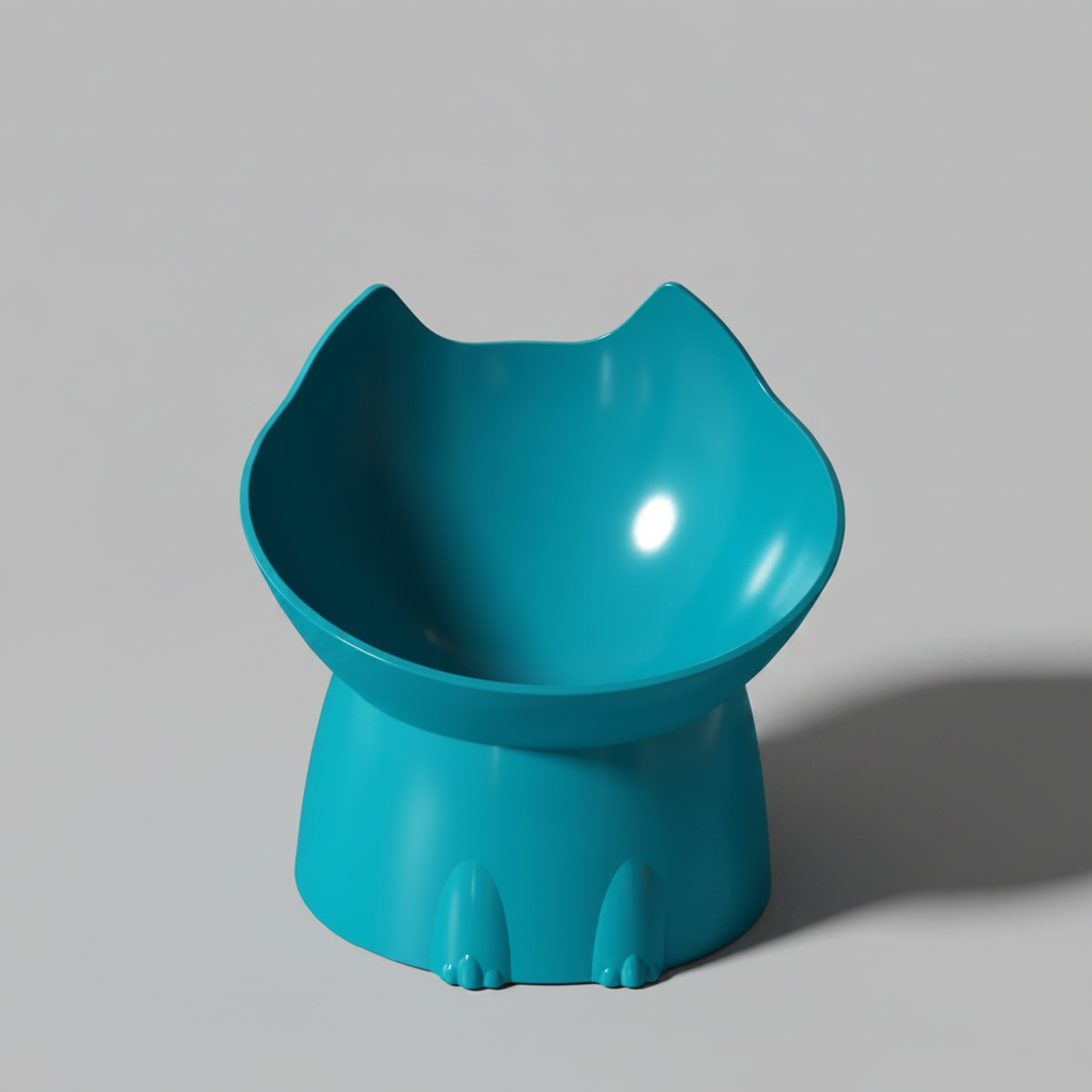 Raised Ergonomic Pet Bowl for Cats & Small Dogs
