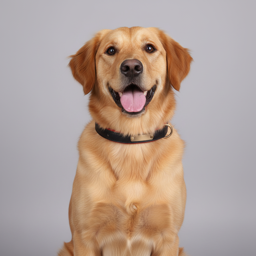 Breathable Cotton Dog Collar with Nameplate – Lightweight & Durable