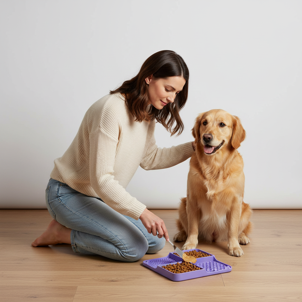 Food-Grade Silicone Lick Mat for Dogs & Cats – Anti-Slip