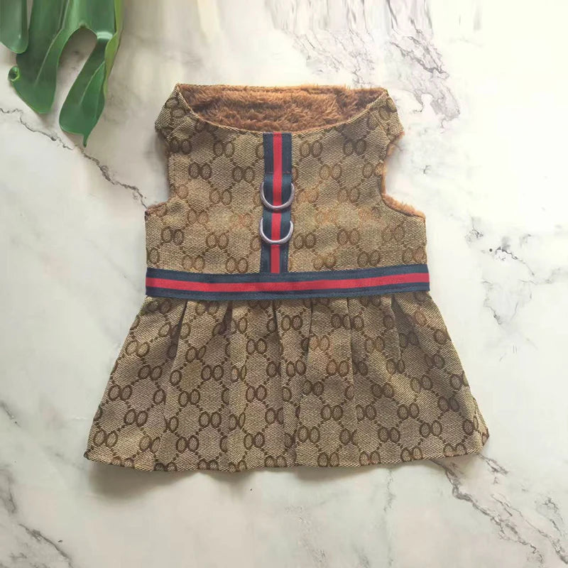 Dog Dress with Leash – Pet Couple Designer Clothing