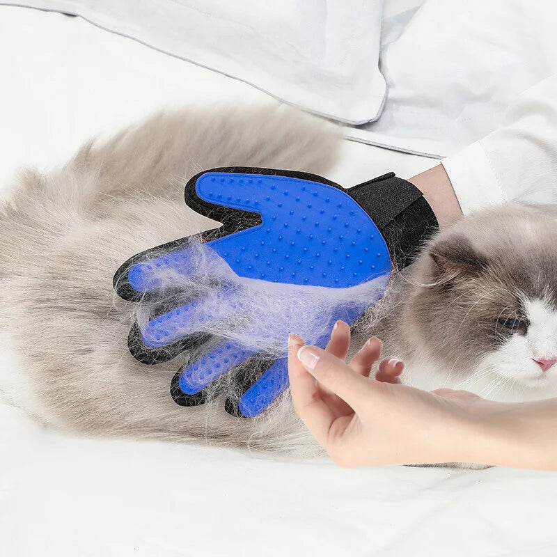 Pet Grooming Glove Cat Dog Hair Removal Massage Brush
