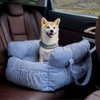 Large Dog Car Seat Bed – Portable Pet Booster with Safety Harness