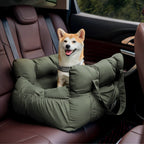 Dog Car Seat Bed – Adjustable Safety Leash & Machine Washable