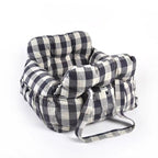Large Dog Car Seat Bed – Portable Pet Booster with Safety Harness