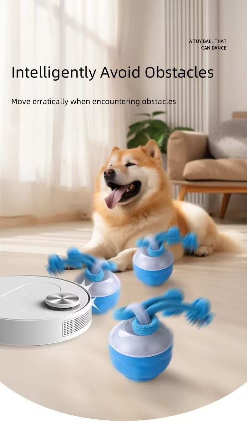 Smart Electric Bouncing Ball Dog Toy with Teeth Cleaning Rope
