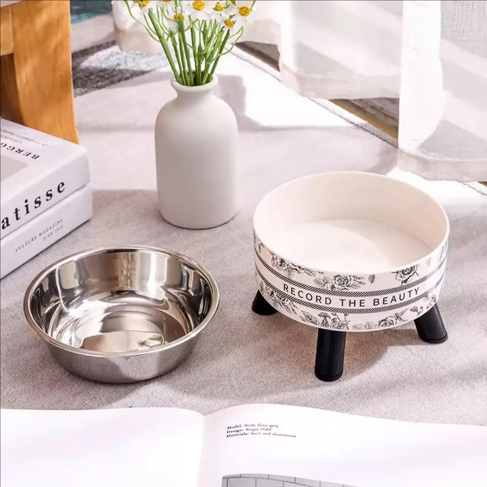 Stainless Steel Elevated Pet Bowls – Raised Feeding Dishes for Cats & Dogs