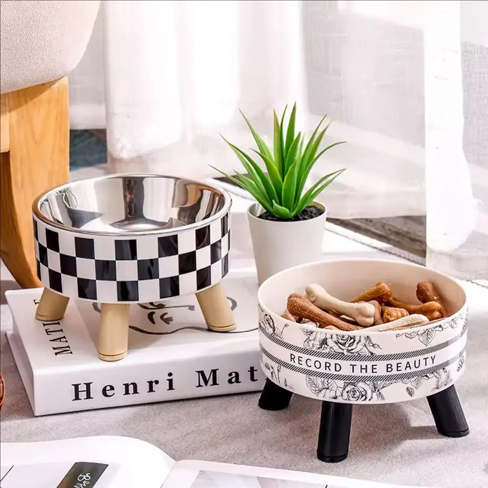 Stainless Steel Elevated Pet Bowls – Raised Feeding Dishes for Cats & Dogs