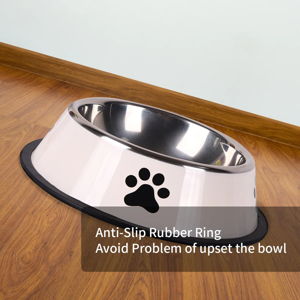 Stainless Steel Pet Food Bowl Anti-Slip Dog Feeding Dish