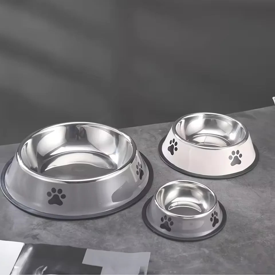 Stainless Steel Pet Food Bowl Anti-Slip Dog Feeding Dish