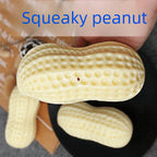 TPR Peanut Dog Toy Squeaky Chew for Puppies & Dogs