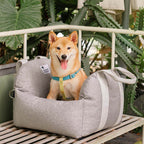 Dog Car Seat Bed – Adjustable Safety Leash & Machine Washable