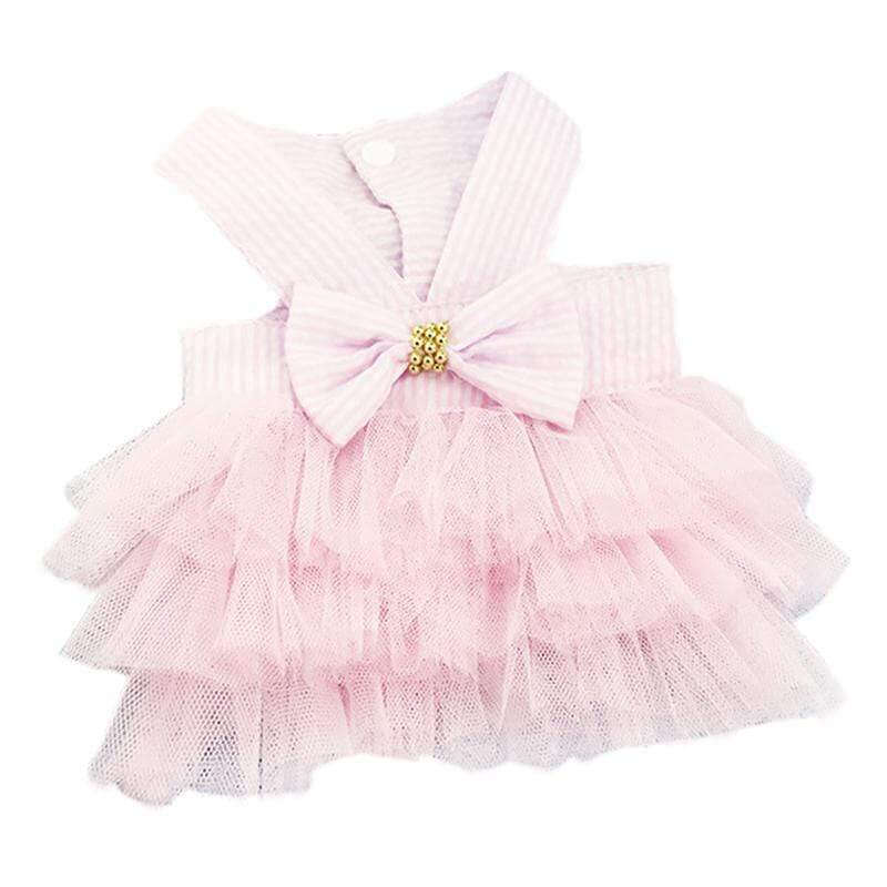 Pink Bowknot Ruffle Sleeveless Dog Dress – Pull-Over Style