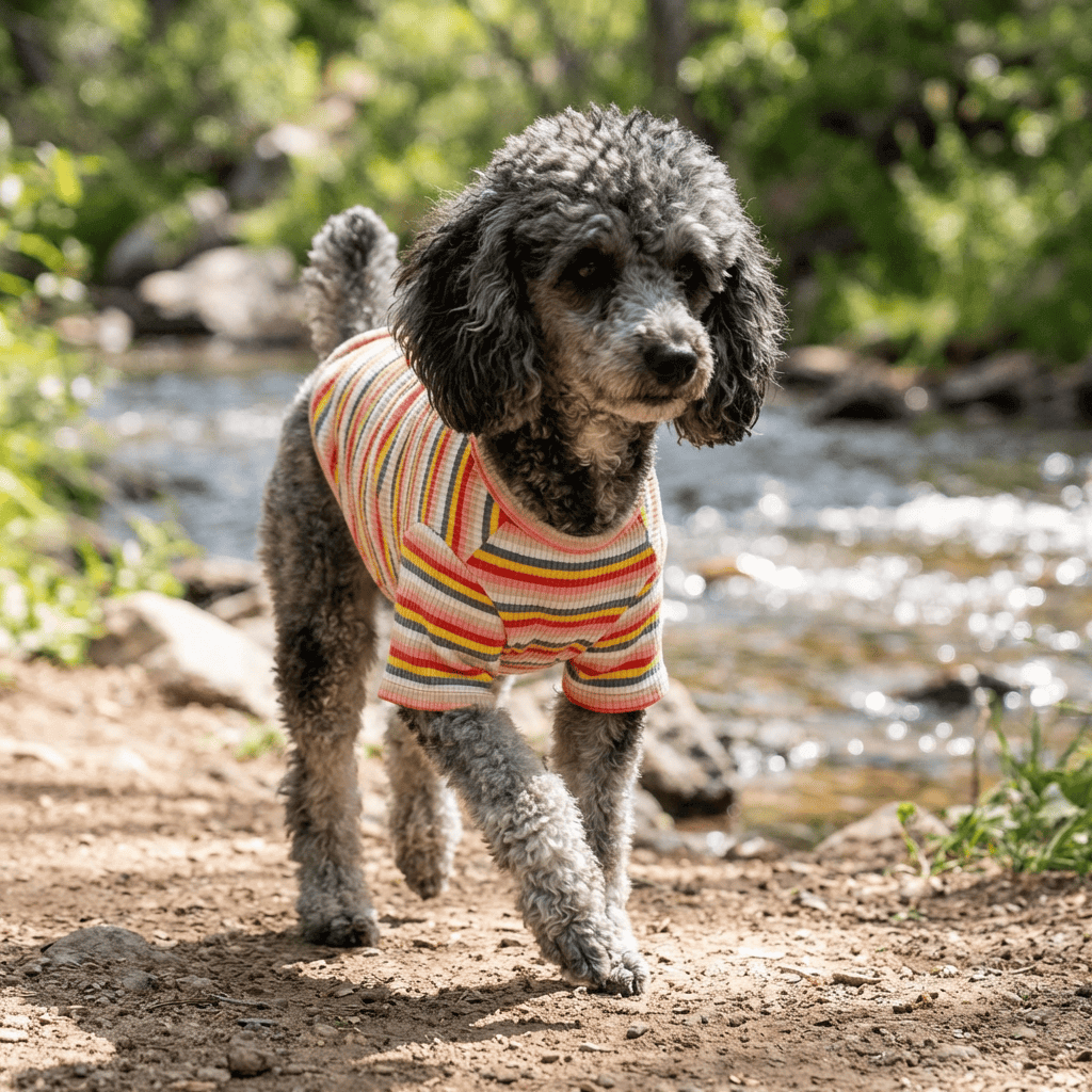 Cotton Striped Dog T-Shirt – Breathable & Comfortable