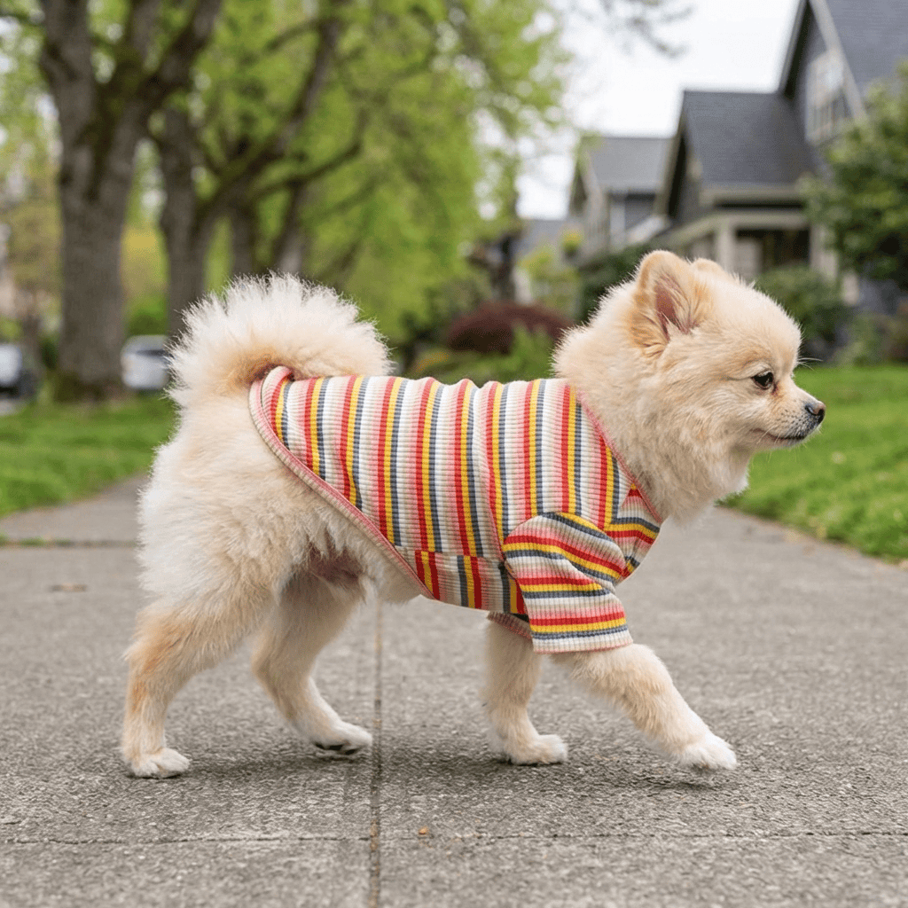 Cotton Striped Dog T-Shirt – Breathable & Comfortable