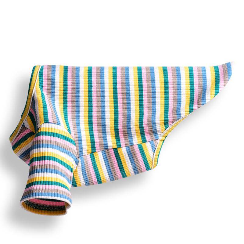 Cotton Striped Dog T-Shirt – Breathable & Comfortable