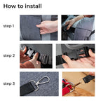 Dog Car Seat Bed – Adjustable Safety Leash & Machine Washable