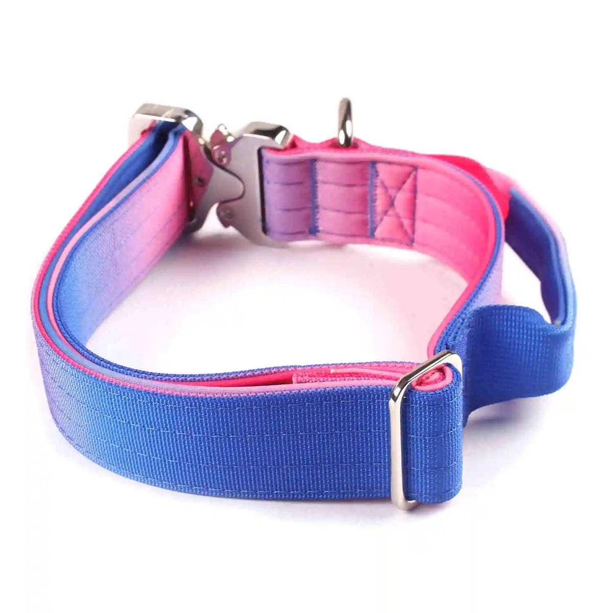 Extra Wide Nylon Dog Collar & Ombre Leash Set – Anti-Pull