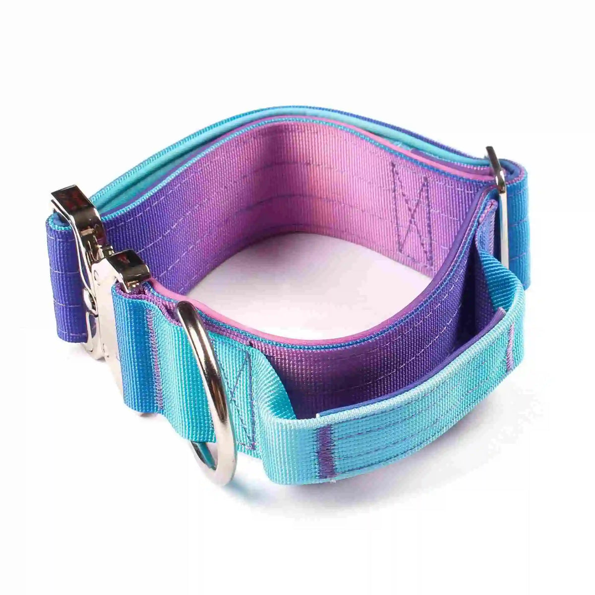 Extra Wide Nylon Dog Collar & Ombre Leash Set – Anti-Pull