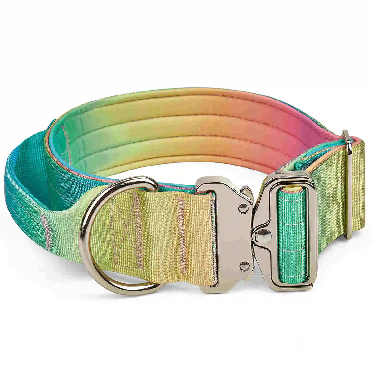 Extra Wide Nylon Dog Collar & Ombre Leash Set – Anti-Pull