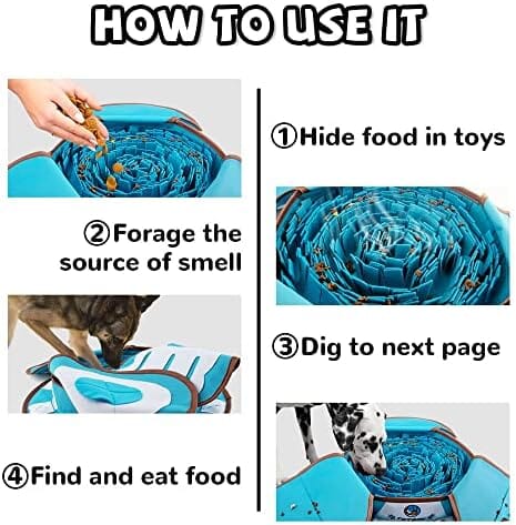 Dog Snuffle Mat Puzzle Toy - Interactive Foraging Enrichment Game