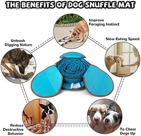 Dog Snuffle Mat Puzzle Toy - Interactive Foraging Enrichment Game